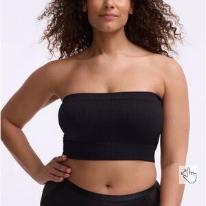 Black Ribbed Bandeau